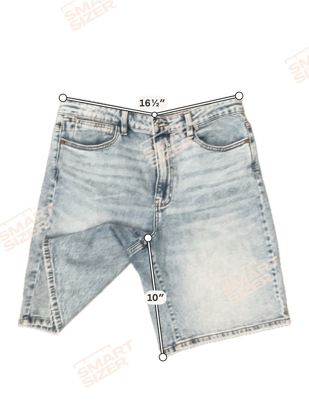Wrangler Light Wash Denim‎ Jorts Size 12 Relaxed Fit Bermuda Shorts - Picture 6 of 7